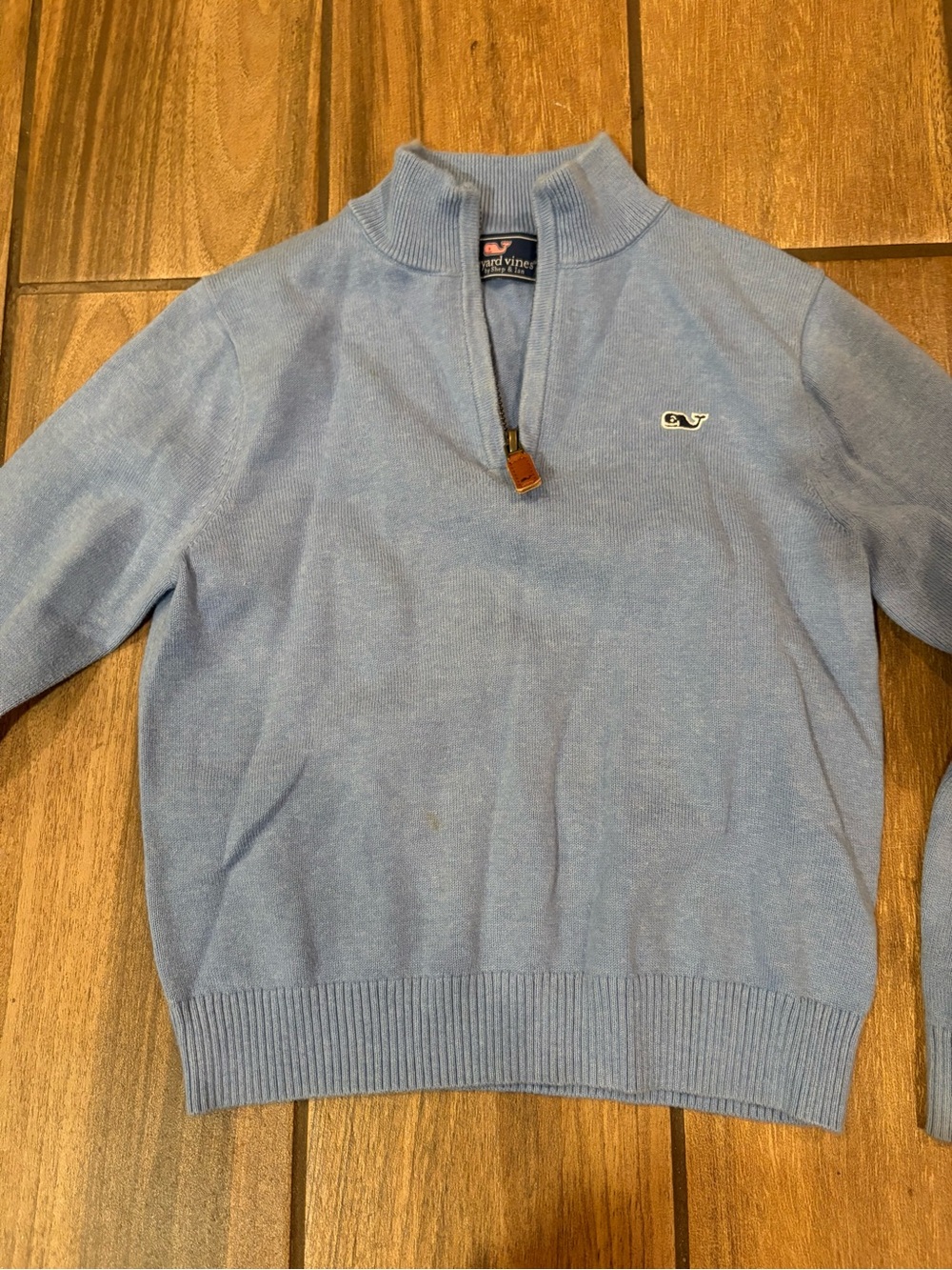 Vineyard Vines Men's Light Blue Half-Zip Sweater